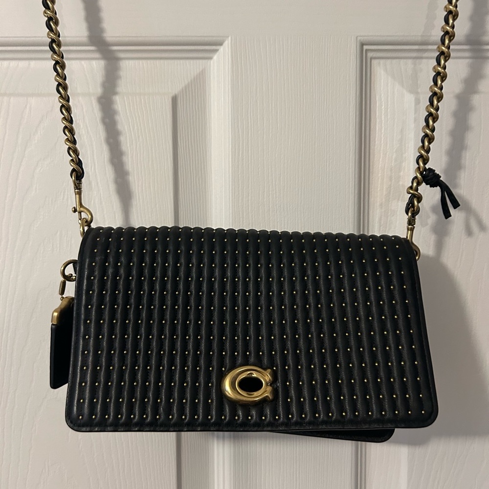 Coach nappa leather studded dinky with free wallet with purchase